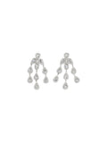 Magda Butrym Crystal Chandelier Drop Earrings — Silver