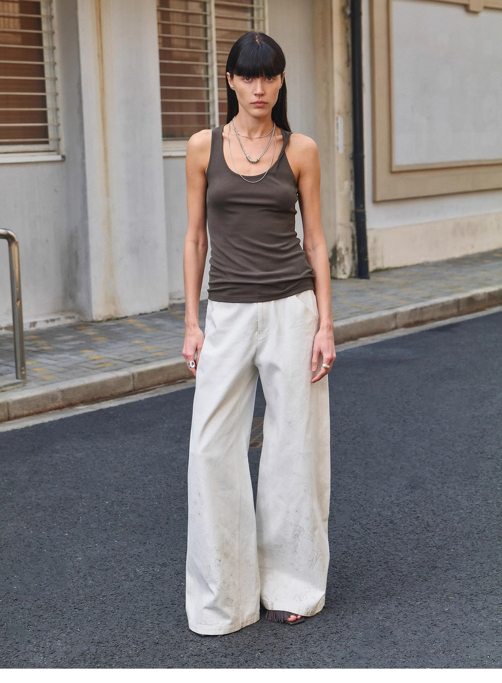 Early Summer Jet Lag Casual Tight-fitting Multi-collar Camisole for Women