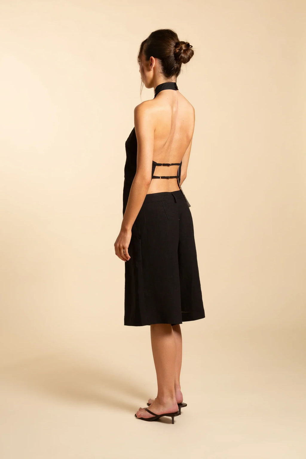 TOP HALTER | NEGRO