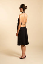 TOP HALTER | NEGRO