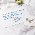 Etiqueta Bordada Personalizada Algo Azul para Vestido de Novia con Mensaje de Bendición Regalo de Boda para Novia Hija