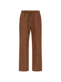 Herno Drawstring Waist Linen Trousers — Brown