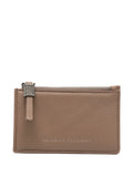 Brunello Cucinelli Monili-Embellished Leather Card Case — Taupe