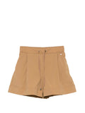 Herno Drawstring Turn-Up Shorts — Camel