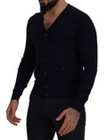 Men's Virgin Wool Cardigan Black Clothing