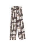 Kiton Abstract-Print Lyocell Trousers — Brown
