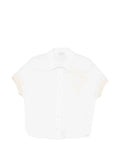 Panicale Sequin-Embellished Floral-Embroidered Shirt — White