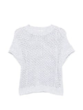 Panicale Open-Knit Sweater — White