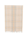 Panicale Check Pattern Scarf — Beige