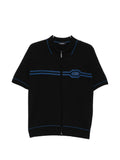 Stefano Ricci Stripe-Detailed Zip-Fastening Cardigan — Black