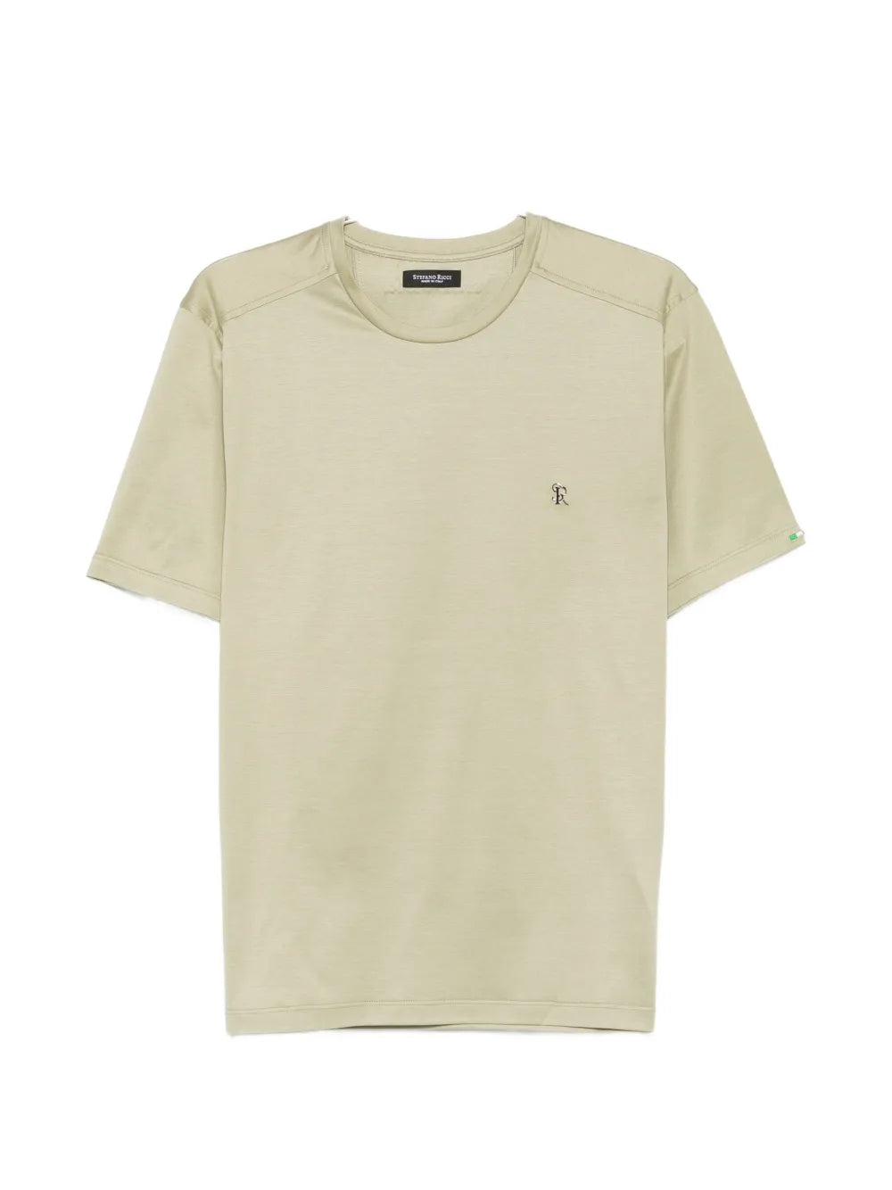 Stefano Ricci Logo-Embroidered T-Shirt — Sage