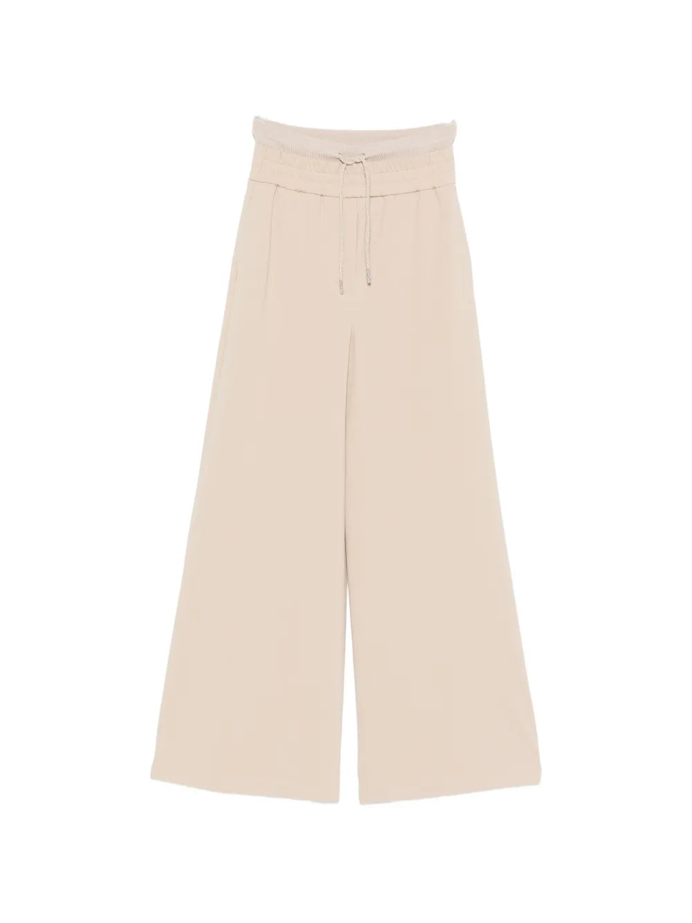 Panicale Drawstring Wide-Leg Trousers — Sand