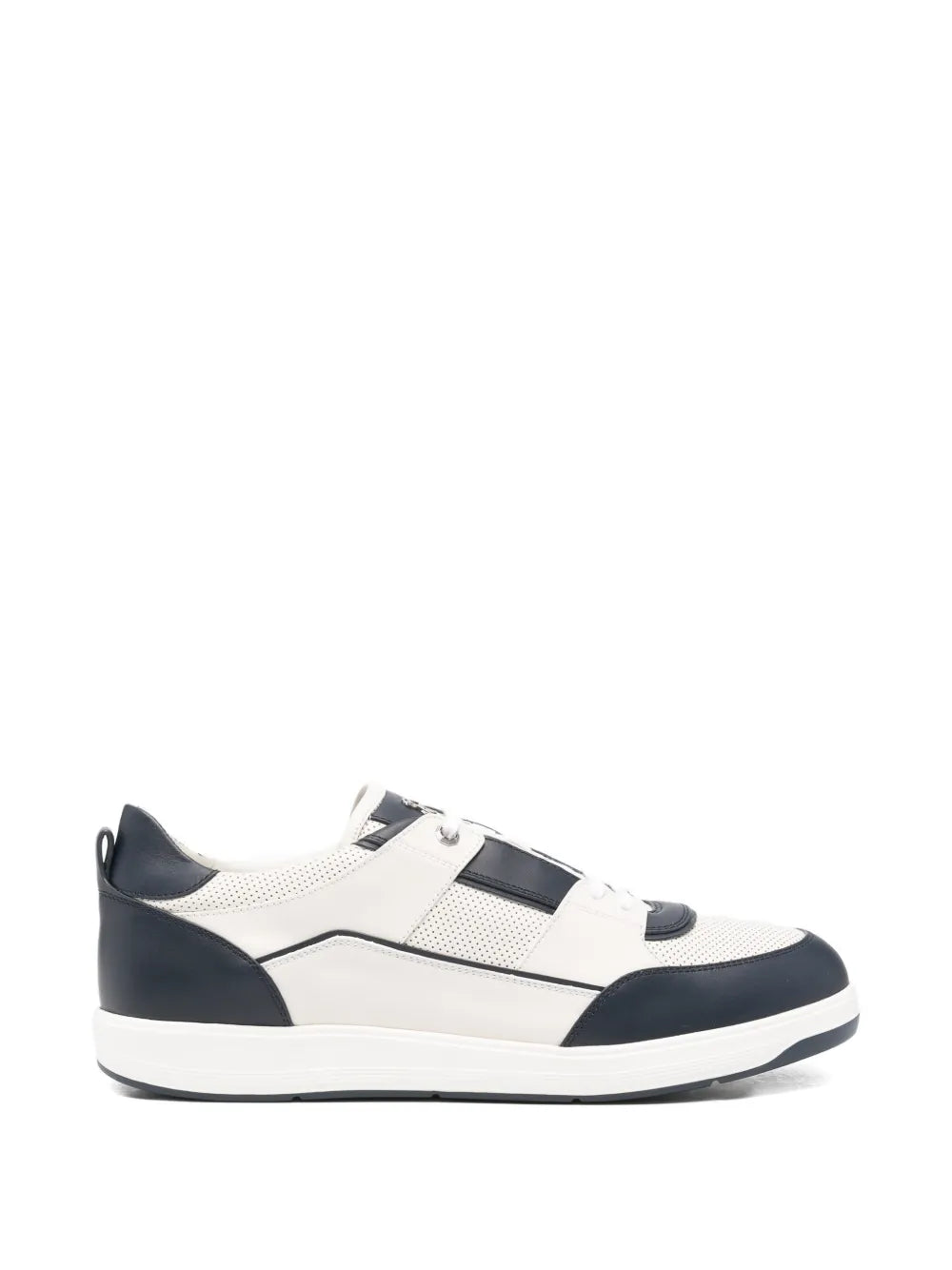 Stefano Ricci Perforated Calf Leather Sneaker — White
