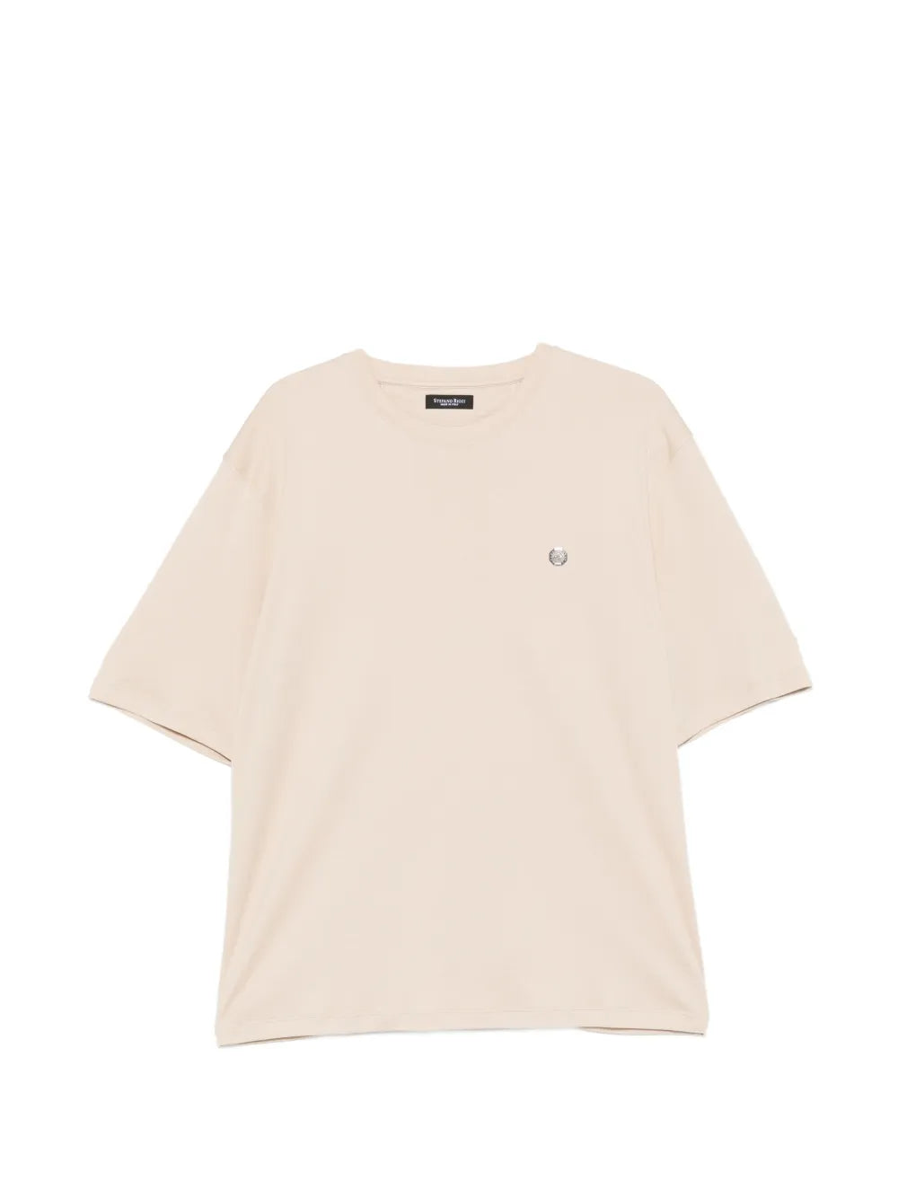 Stefano Ricci Logo-Plaque T-Shirt — Beige