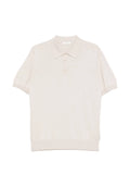 Panicale Silk-Blend Short-Sleeve Polo Shirt — Beige