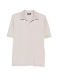 Herno Cotton Spread-Collar Polo — Beige