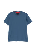 Kiton Logo-Embroidered T-Shirt — Blue