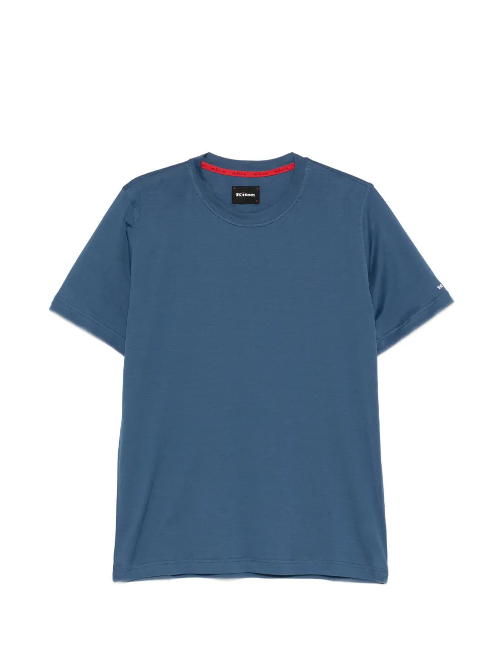 Kiton Logo-Embroidered T-Shirt — Blue