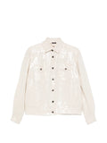 Kiton Sequin-Embellished Jacket — Cream