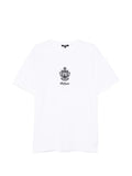 Balmain Logo-Embroidered Crew Neck T-Shirt — White