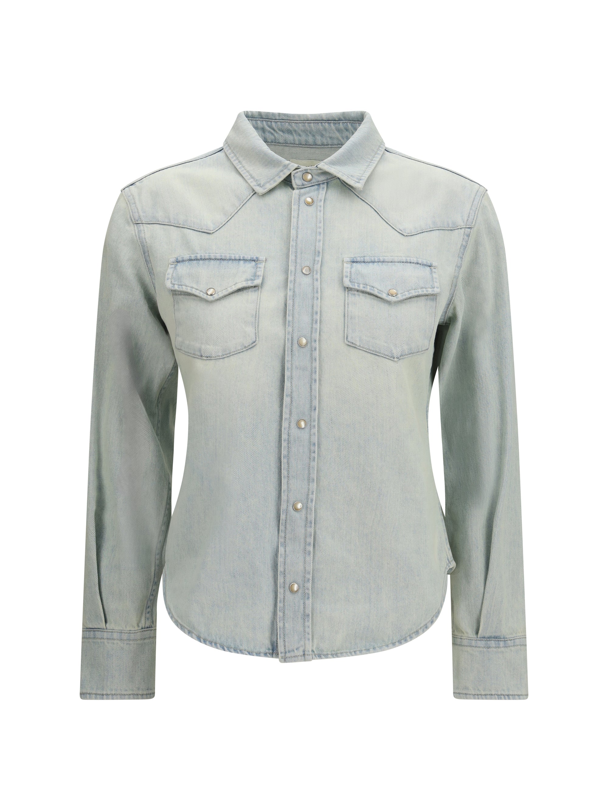 Jacob Cohen Lightweight Denim Western Shirt — Blue