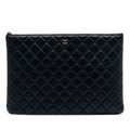 Large Quilted Lambskin O Case Clutch