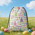 Conejito de Pascua personalizado Nombre Nube de palabras Bolsa de cordón Uso diario Fiesta de Pascua Regalo para estudiantes Niños