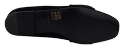 Women's Velvet Crystals Loafer Black Cotton Viscose