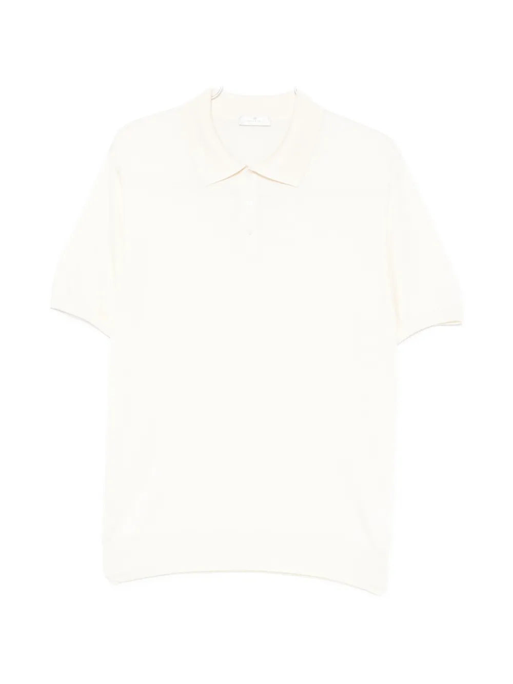 Panicale Fine Knit Silk Polo Shirt — cream