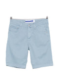 Jacob Cohen Logo-Patch Five-Pocket Cotton-Lyocell Shorts — Light Blue