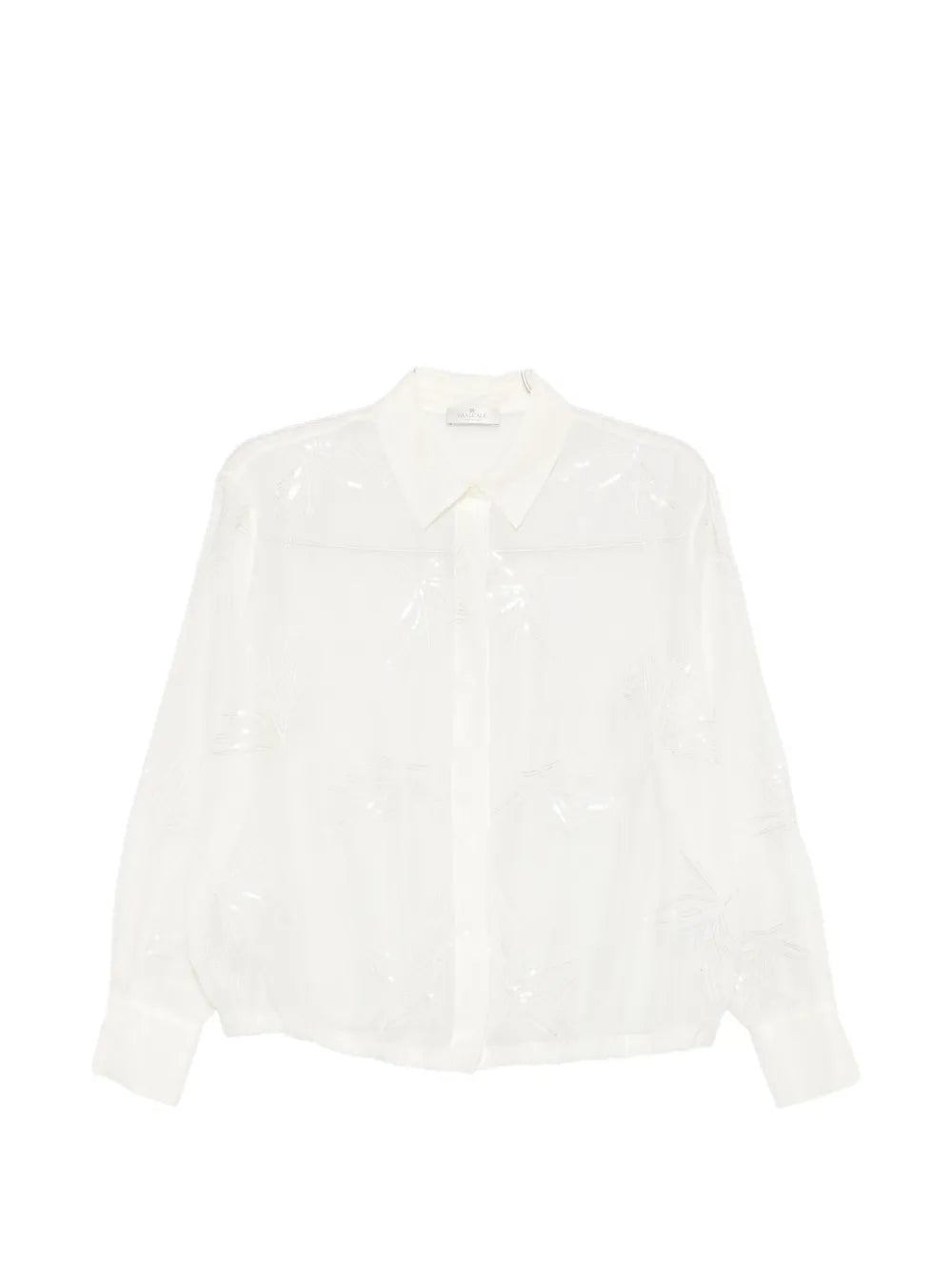Panicale Sequin-Embroidered Shirt — Cream