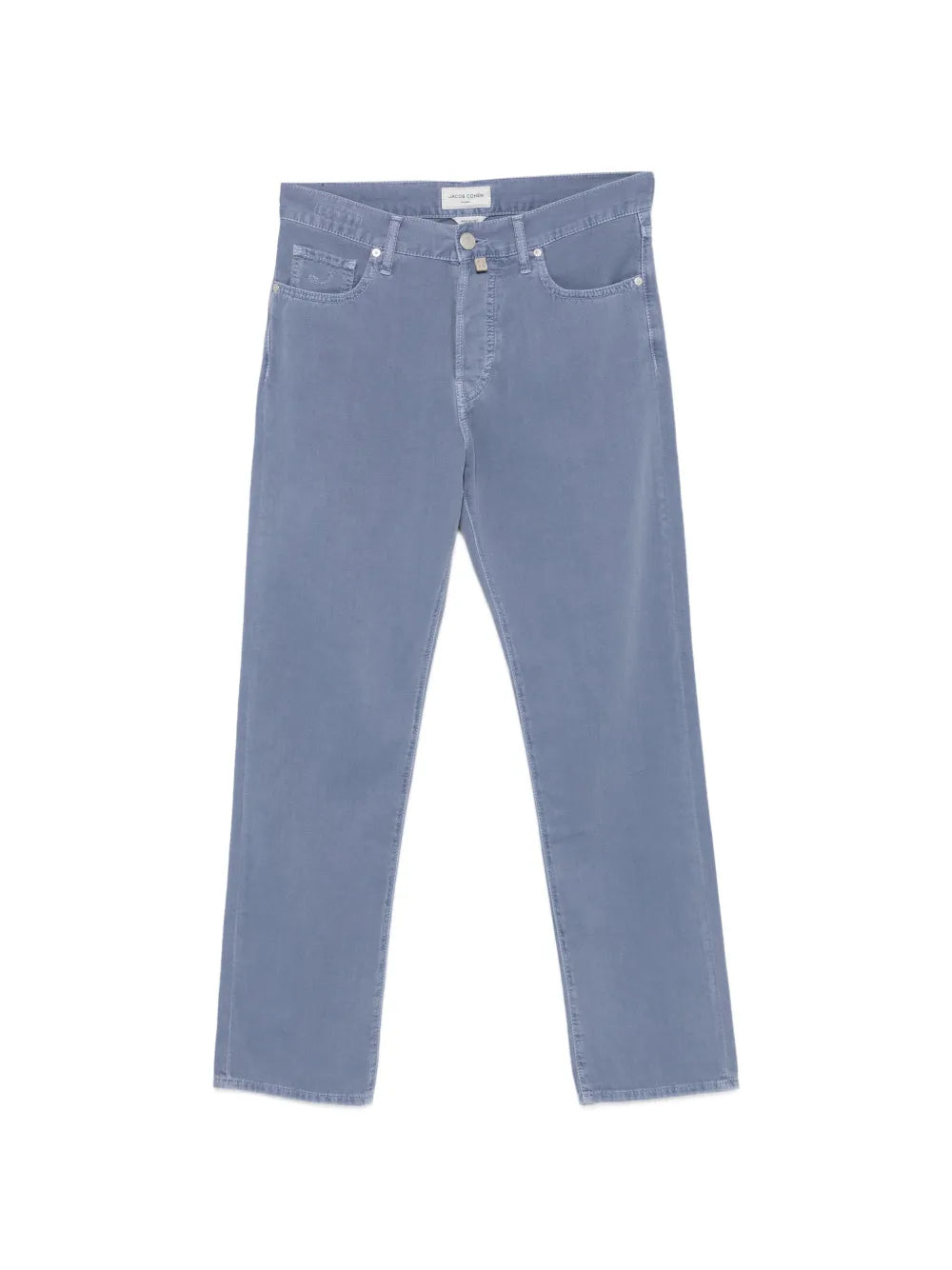 Jacob Cohen Logo-Patch Straight-Leg Trousers — Blue