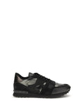 Valentino Garavani Leather Mix with Rockstud Detail Sneaker — Black