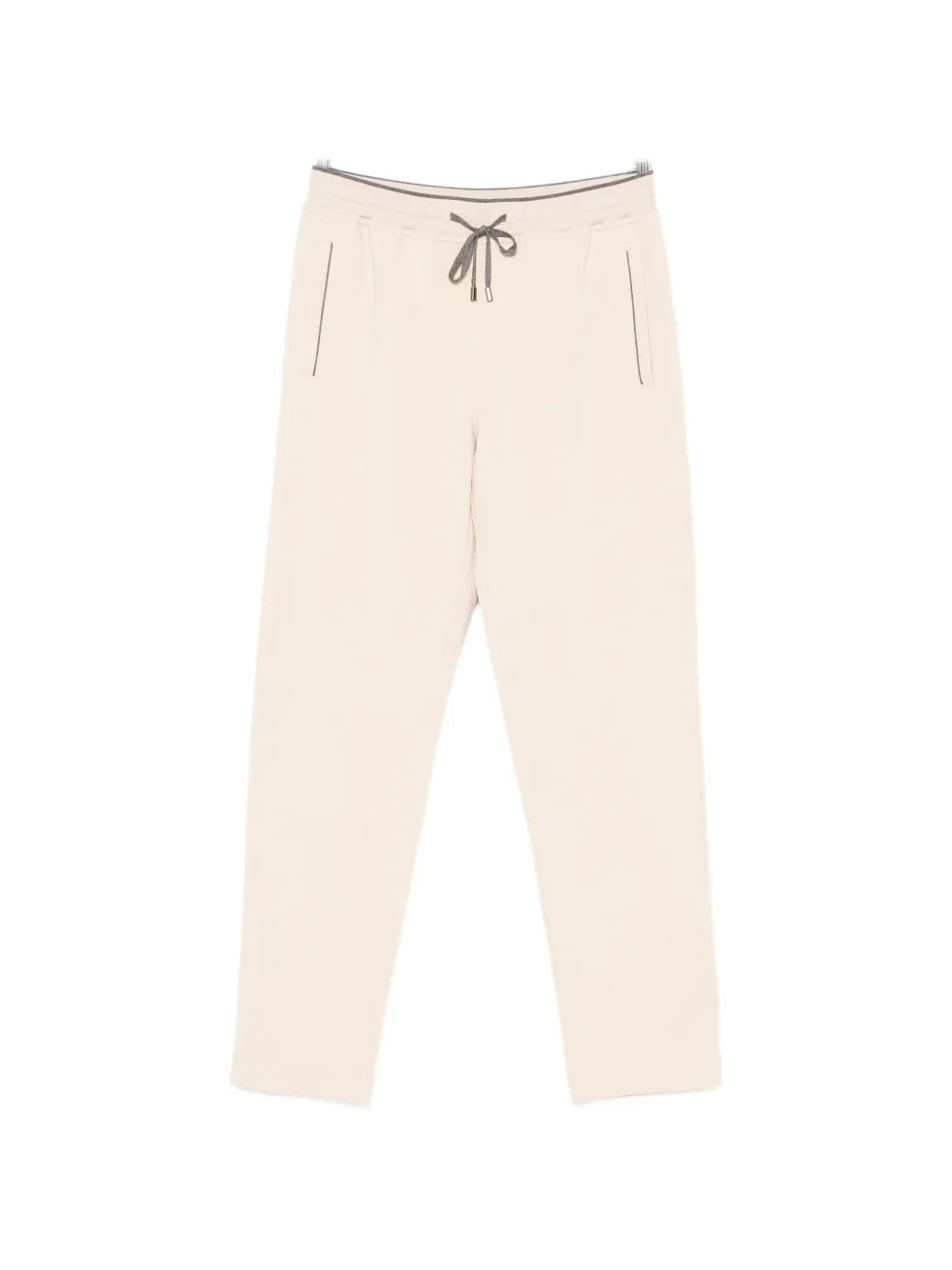 Stefano Ricci Logo-Embroidered Drawstring Joggers — Beige