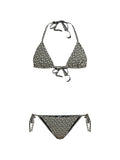 Balmain Labirinto-Print Bikini — Black
