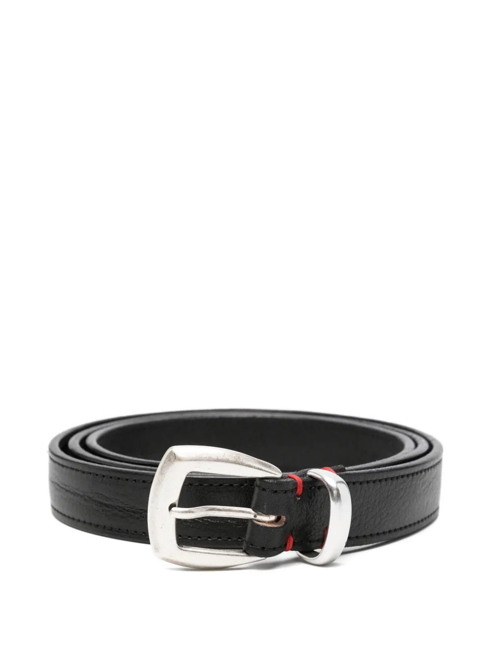 Eleventy Leather Buckle-Fastening Belt — Black