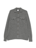Eleventy Button-Up Flap-Pocket Cashmere Cardigan — grey