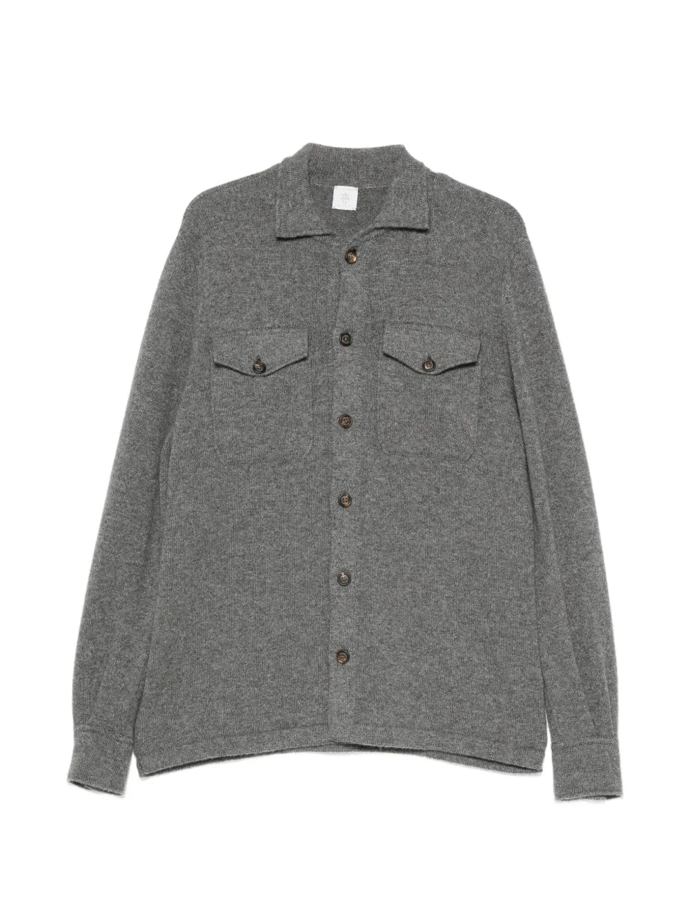 Eleventy Button-Up Flap-Pocket Cashmere Cardigan — grey