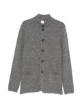 Eleventy Flecked-Knit Cardigan — Grey