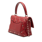 Medium Lambskin Candystud Top Handle Satchel