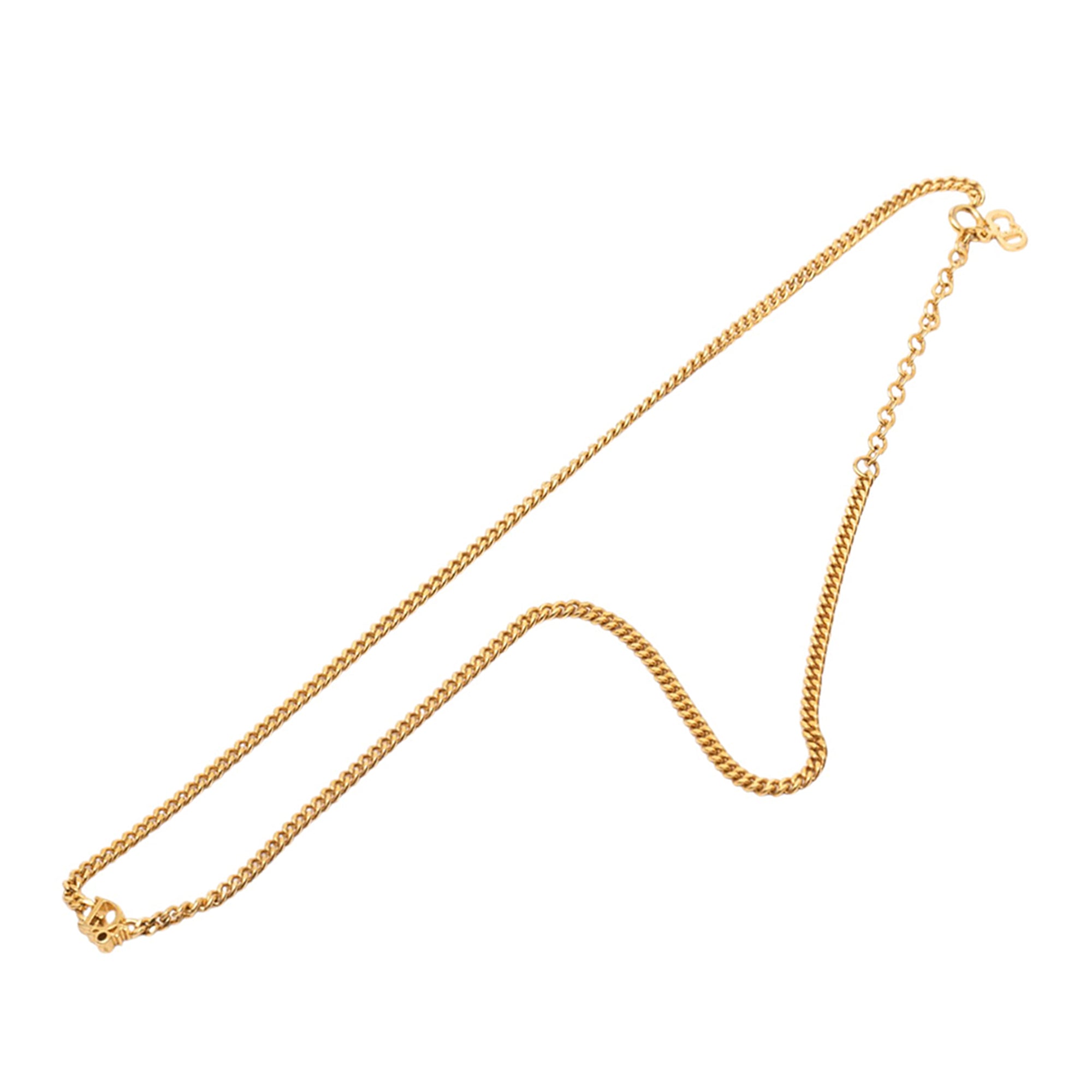 Gold Plated Logo Pendant Necklace