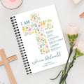 Libreta espiral A5 con nombre y fecha Primera comunión Bautizo Regalo para niñas Cristianas