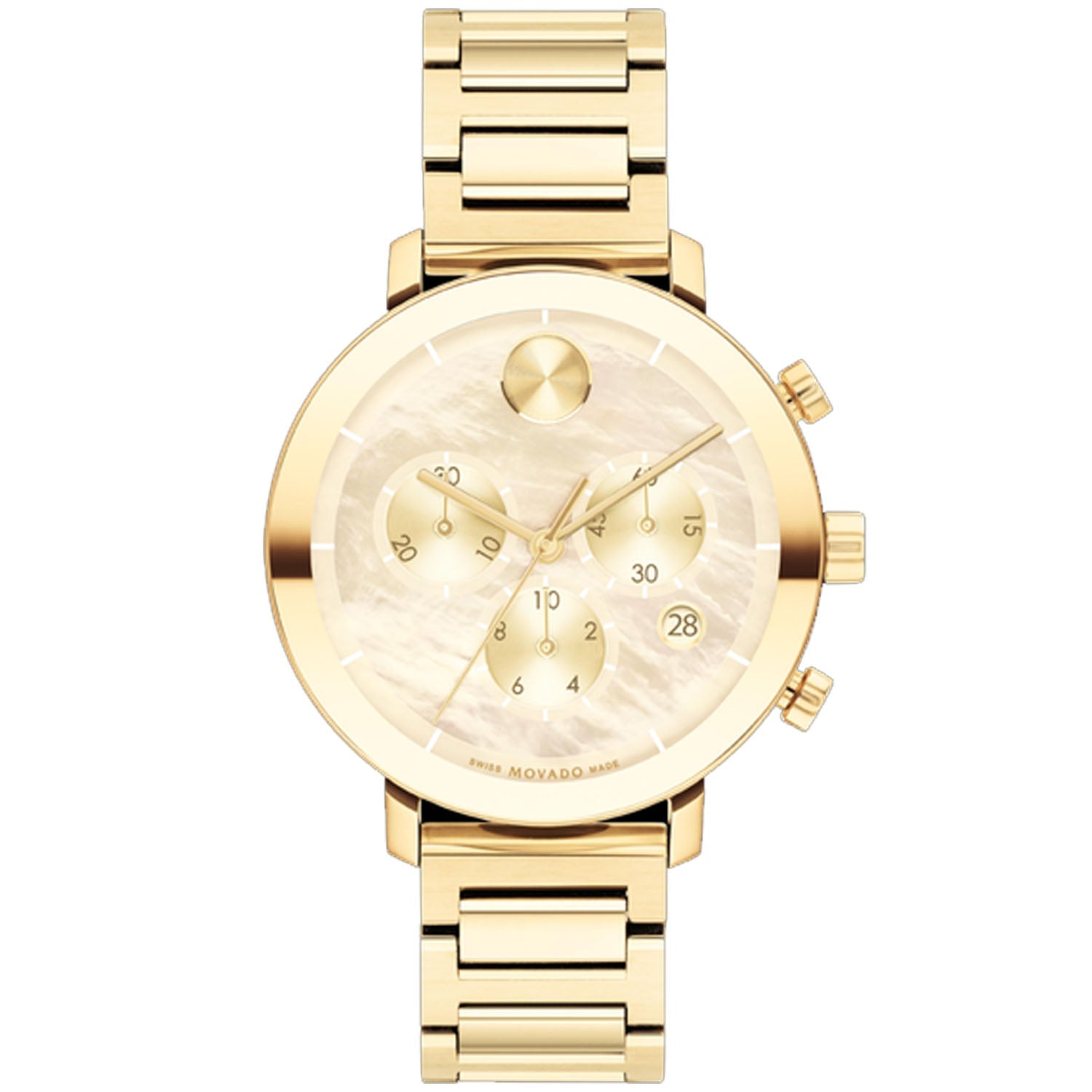 Movado Gold Chronograph Watch — Gold