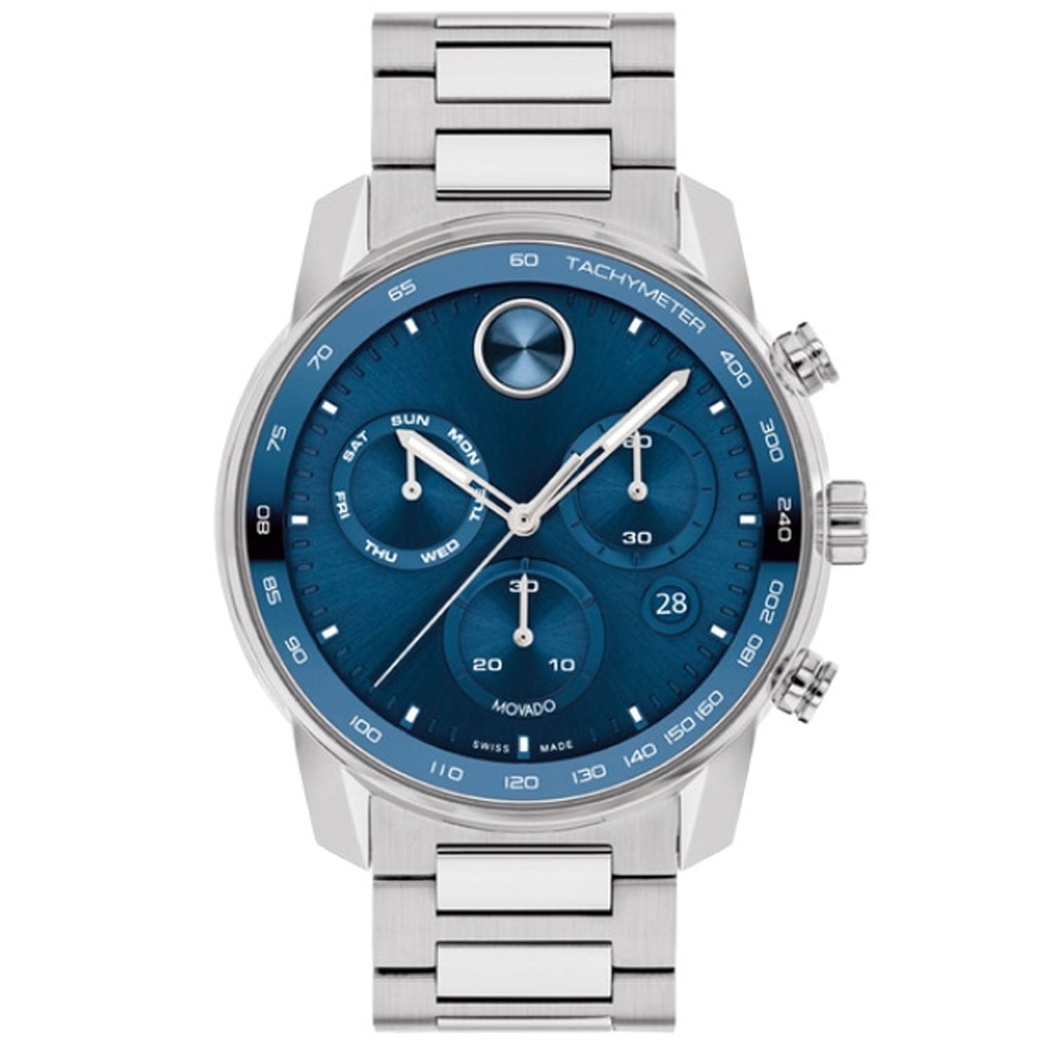 Movado Chronograph Swiss Movement Watch — Blue