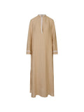 Kiton Pinstriped Dress — Beige