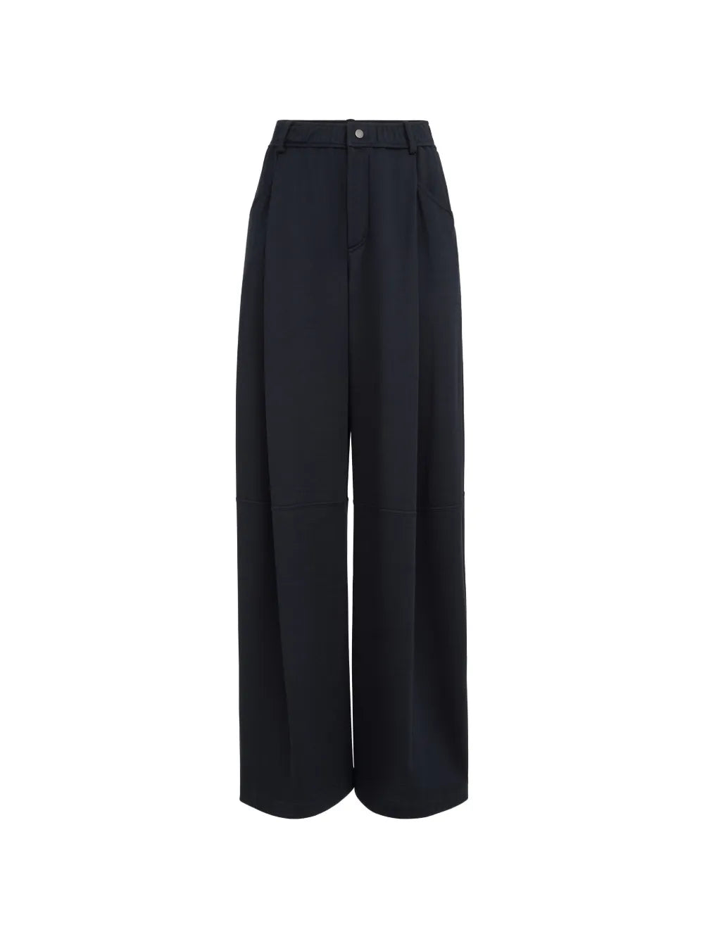 Brunello Cucinelli Cotton-Silk Interlock Trousers — Black