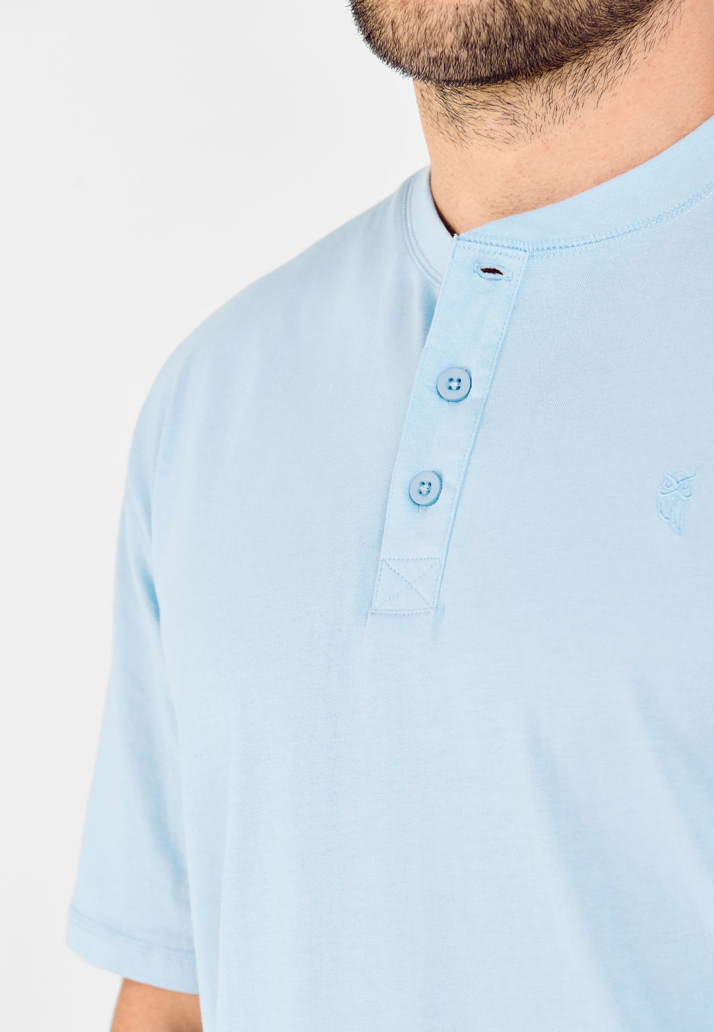 Pijama Hombre Verano Corto Tapeta Algodón Punto Liso Tela Estampado - Azul 3607_30