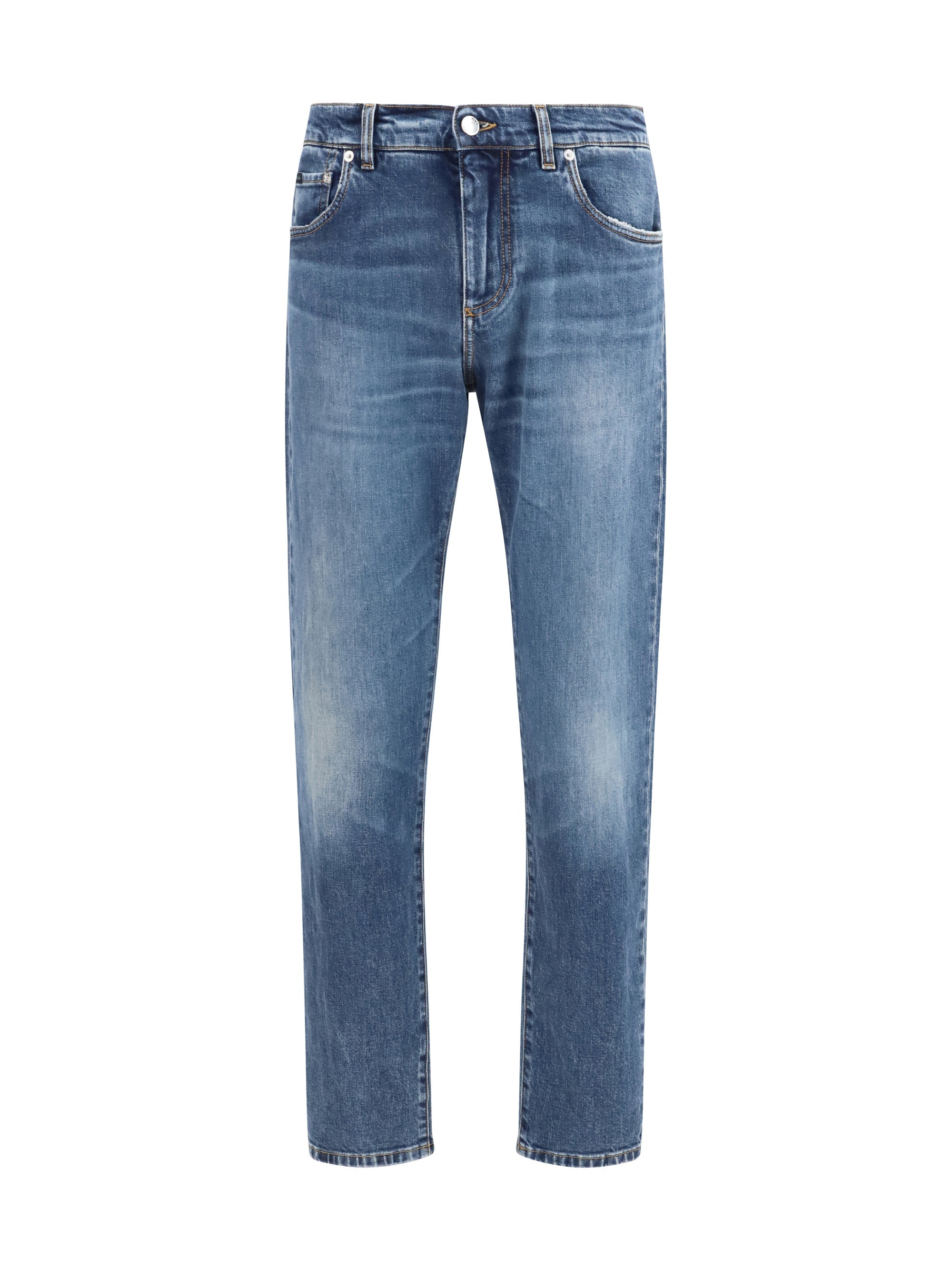 Dolce & Gabbana Straight-Leg Denim Jeans — Blue