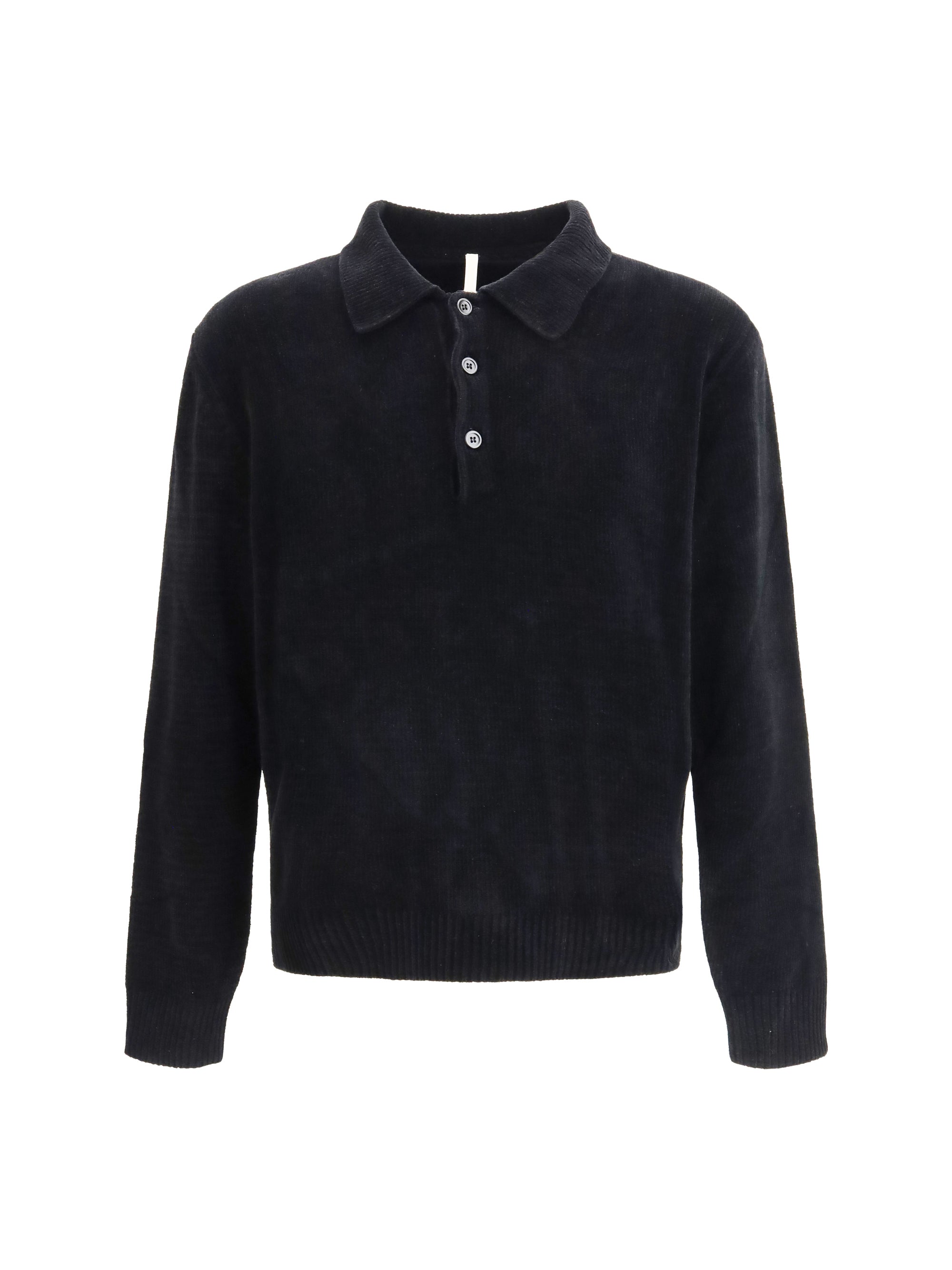 Sunflower Chenille Polo — Black