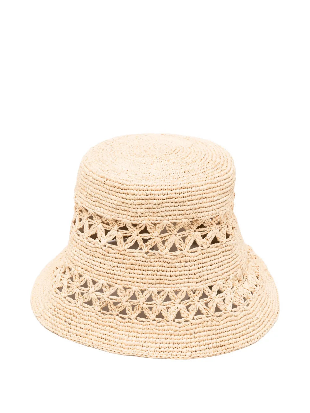 Zimmermann Woven Raffia Bucket Hat — Beige